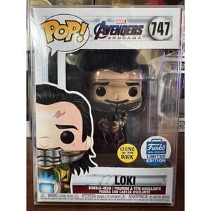Funko Pop Marvel Avengers Endgame Loki #747 GITD Funko Shop Exclusive